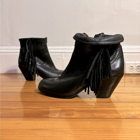 Sam Edelman Louie Fringe Boots Leather - Picture 5 of 6